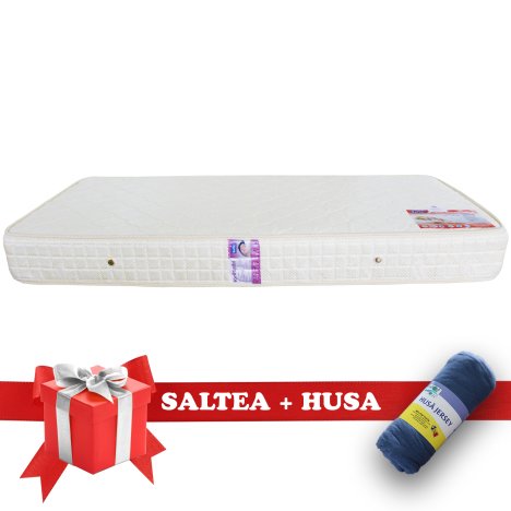 Set Saltea SuperOrtopedica Saltex 900x1900 + Husa cu elastic